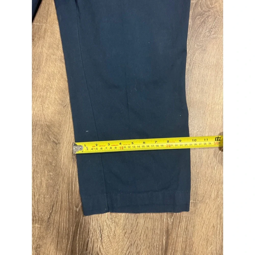 John Blair Mens Navy Blue Pleated Cotton Twill Denim Pants 40M B02163 041